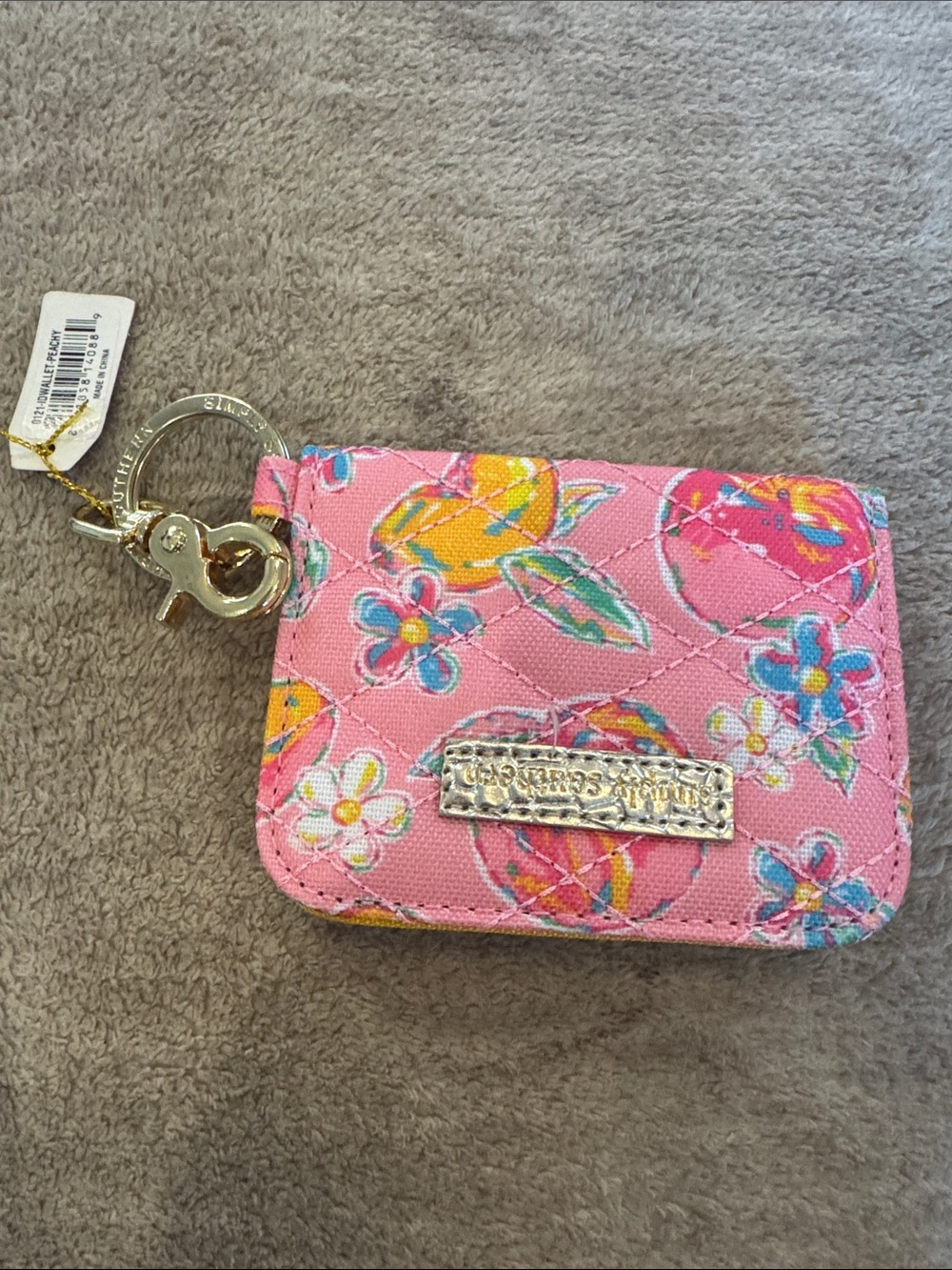 Simply Southern Pink Floral & Citrus Card Holder Keychain